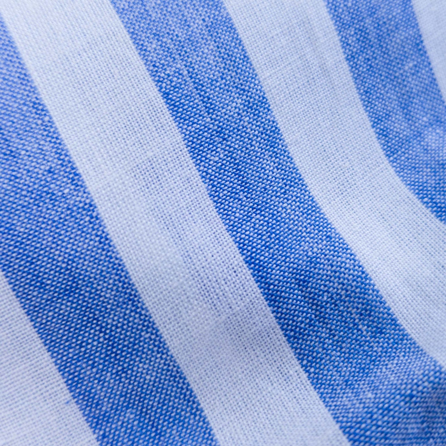Cotton Handloom Fabric Sky Blue stripe