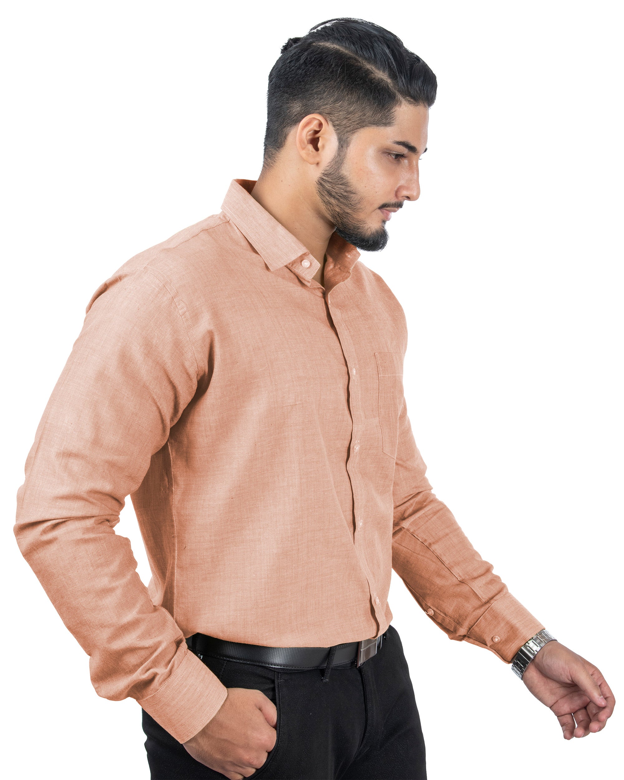 Buy Pink 100% Pure Linen Shirt For Men by Linen Bloom Online at Aza  Fashions.