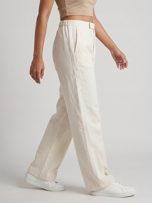 Off white Khadi Trouser