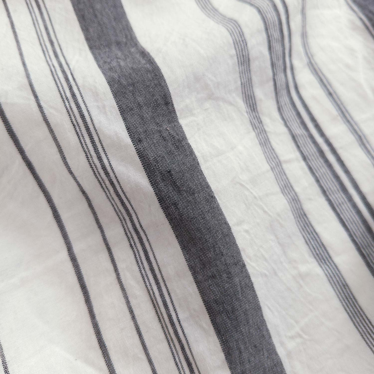Cotton Handloom Fabric Grey White