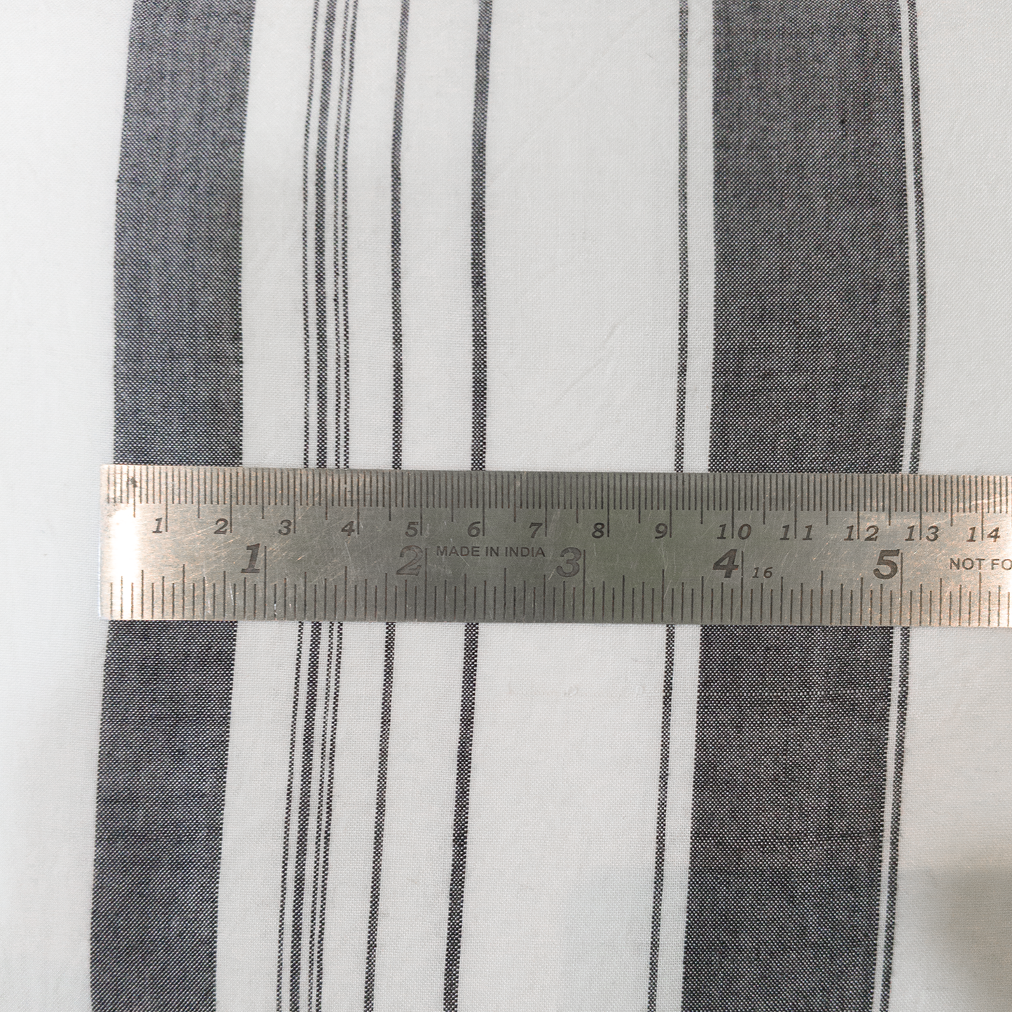 Cotton Handloom Fabric Grey White