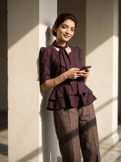 Semi-formal Peplum top