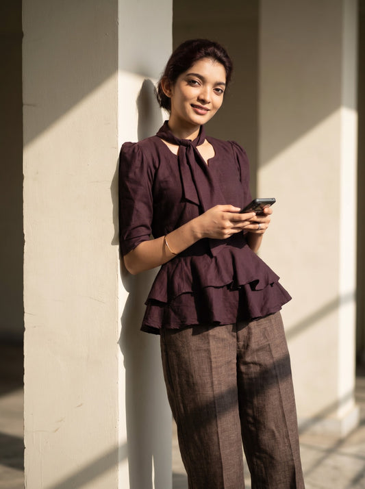 Semi-formal Peplum top
