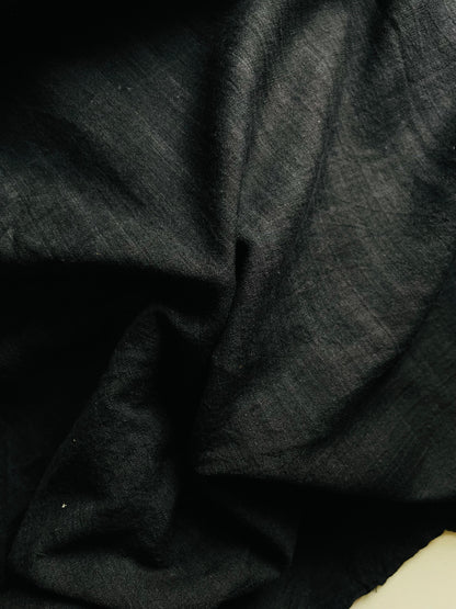 Pure Cotton shirt Fabric | Black