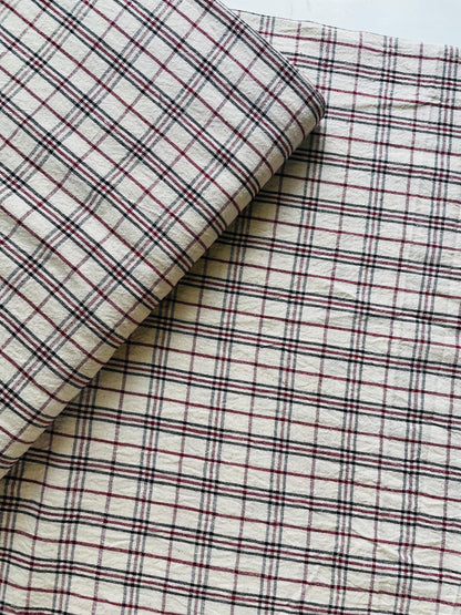 Check Pattern Pure Cotton Fabric