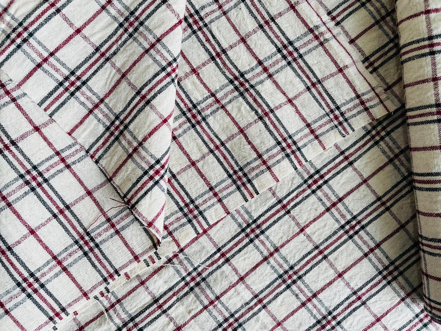 Check Pattern Pure Cotton Fabric