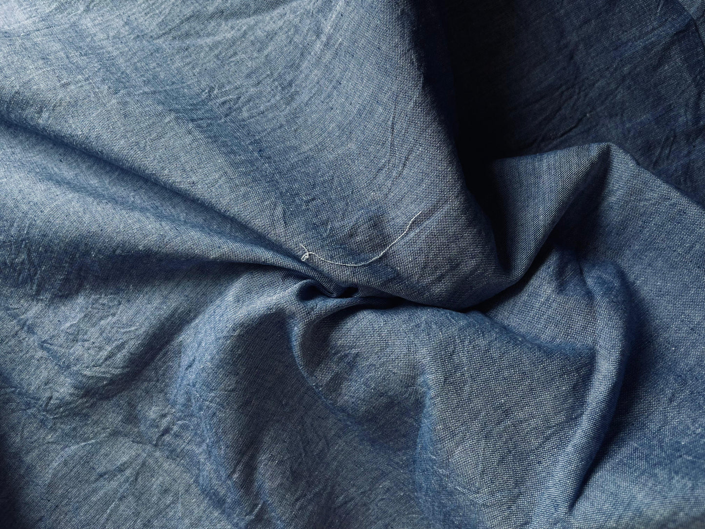 Denim Blue Pure Cotton Fabric