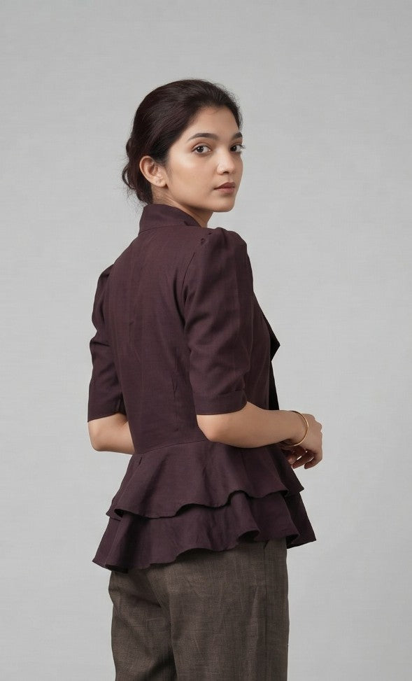 Semi-formal Peplum top
