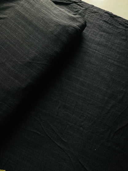 Pure Cotton shirt Fabric | Black