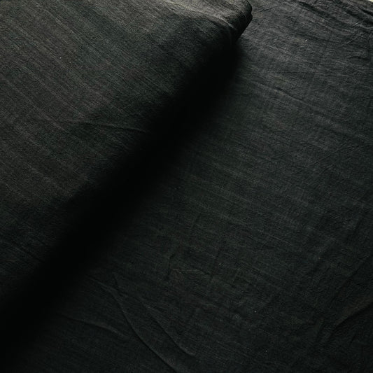 Cotton Handloom Fabric Charcoal black