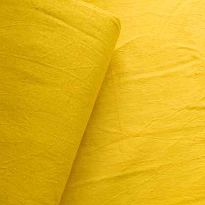 Cotton Handloom Fabric Yellow