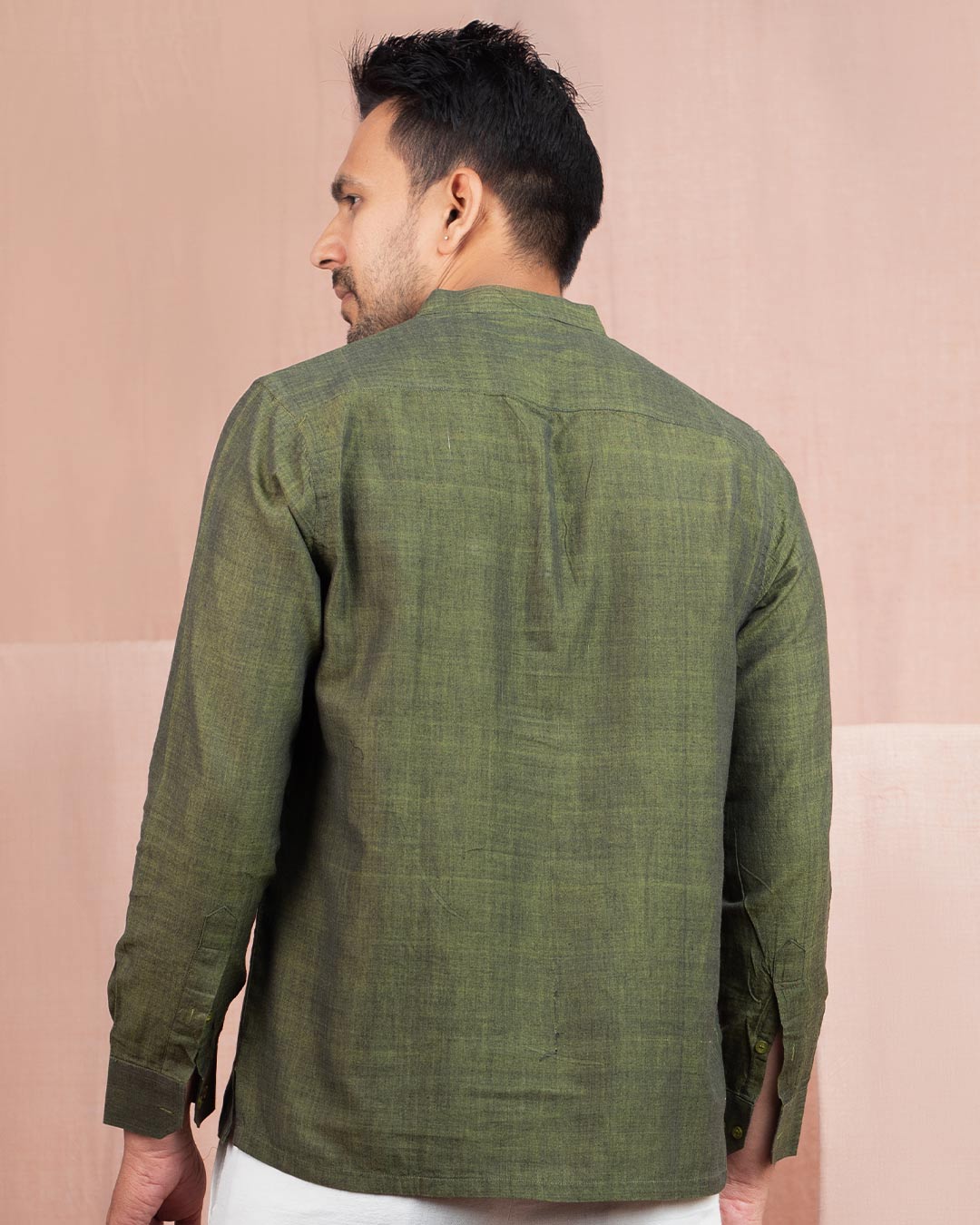 Full Sleeve Short Kurta Moss Green